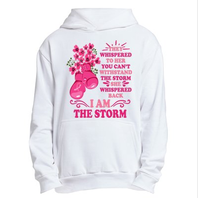 I Am The Storm Fight Breast Cancer Awareness Quote Urban Pullover Hoodie