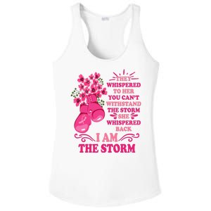 I Am The Storm Fight Breast Cancer Awareness Quote Ladies PosiCharge Competitor Racerback Tank