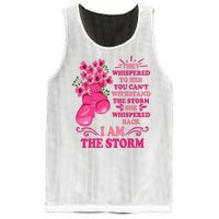 I Am The Storm Fight Breast Cancer Awareness Quote Mesh Reversible Basketball Jersey Tank