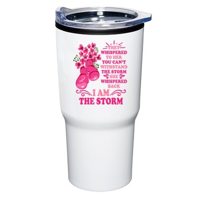 I Am The Storm Fight Breast Cancer Awareness Quote Tumbler