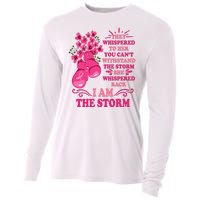 I Am The Storm Fight Breast Cancer Awareness Quote Cooling Performance Long Sleeve Crew