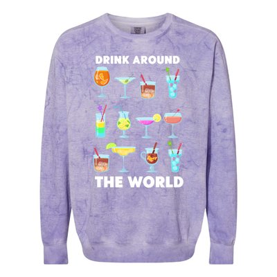 Ing Around The World Adult Vacation Showcase Gift Great Gift Colorblast Crewneck Sweatshirt