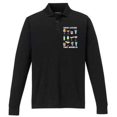 Ing Around The World Adult Vacation Showcase Gift Great Gift Performance Long Sleeve Polo