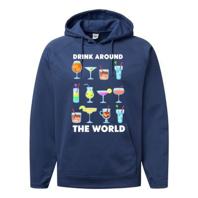 Ing Around The World Adult Vacation Showcase Gift Great Gift Performance Fleece Hoodie