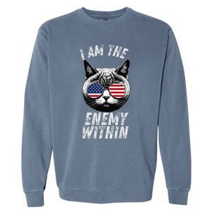 I Am The Enemy Within Kamala Harris 2024 Garment-Dyed Sweatshirt