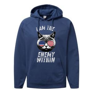 I Am The Enemy Within Kamala Harris 2024 Performance Fleece Hoodie