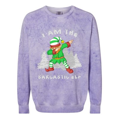 I Am The Sarcastic Elf Colorblast Crewneck Sweatshirt