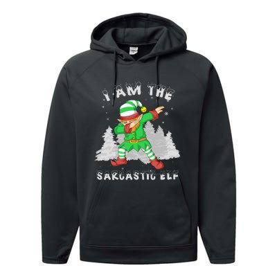 I Am The Sarcastic Elf Performance Fleece Hoodie