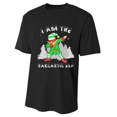 I Am The Sarcastic Elf Performance Sprint T-Shirt