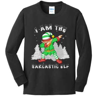 I Am The Sarcastic Elf Kids Long Sleeve Shirt