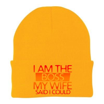 I Am The Boss Gift My Wife Said I Could Funny Gift Knit Cap Winter Beanie