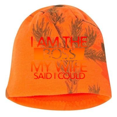 I Am The Boss Gift My Wife Said I Could Funny Gift Kati - Camo Knit Beanie