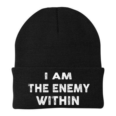 I Am The Enemy Within Pun Knit Cap Winter Beanie