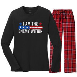 I Am The Enemy Within Outfit Women's Long Sleeve Flannel Pajama Set 