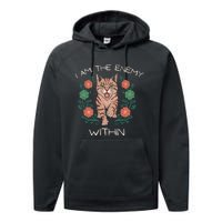 I Am The Enemy Within Harris Walz 2024 Enemy Within Performance Fleece Hoodie