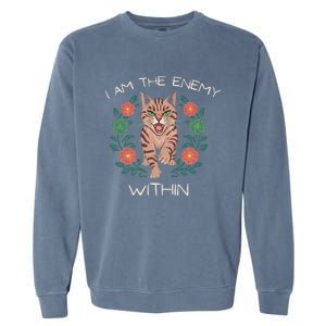 I Am The Enemy Within Harris Walz 2024 Enemy Within Garment-Dyed Sweatshirt