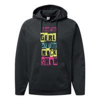 I Am The Girl At The R.O.C.K Show Funny Punk Rock Music Lover Performance Fleece Hoodie