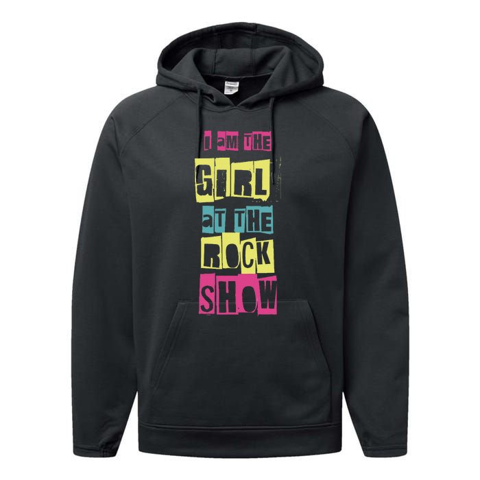 I Am The Girl At The R.O.C.K Show Funny Punk Rock Music Lover Performance Fleece Hoodie