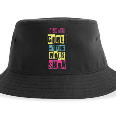 I Am The Girl At The R.O.C.K Show Funny Punk Rock Music Lover Sustainable Bucket Hat