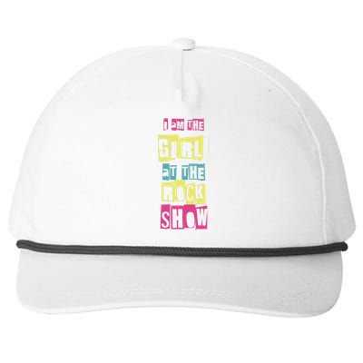 I Am The Girl At The R.O.C.K Show Funny Punk Rock Music Lover Snapback Five-Panel Rope Hat