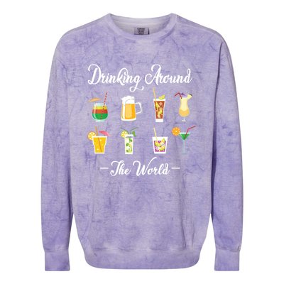 Ing Around The World Lovers Traveler Ing Gift Colorblast Crewneck Sweatshirt