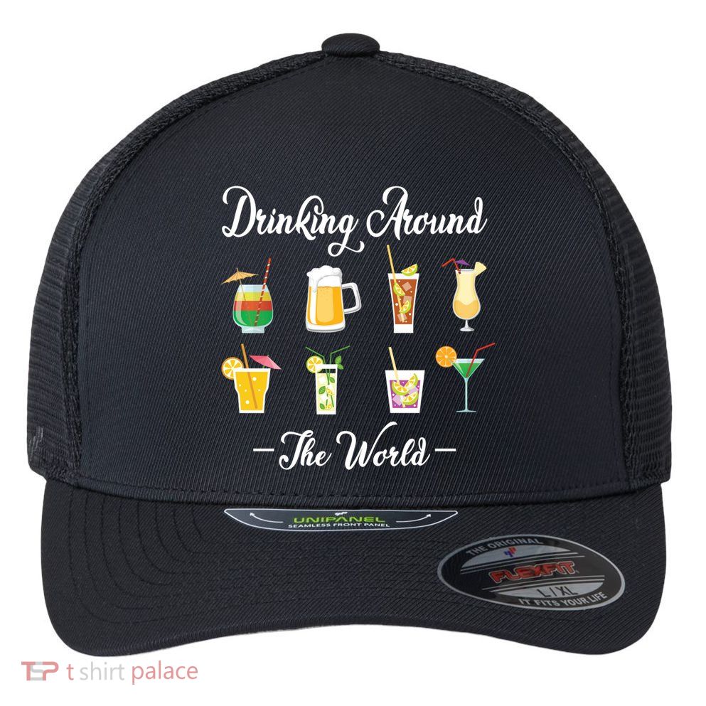 Ing Around The World Lovers Traveler Ing Gift Flexfit Unipanel Trucker Cap