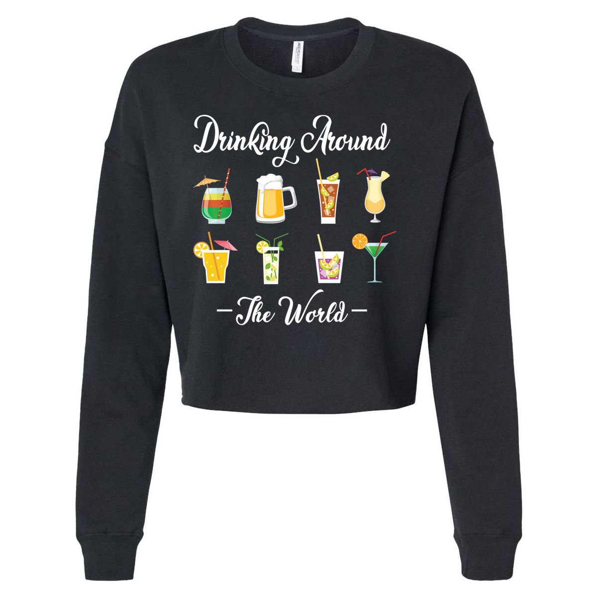 Ing Around The World Lovers Traveler Ing Gift Cropped Pullover Crew