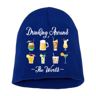 Ing Around The World Lovers Traveler Ing Gift Short Acrylic Beanie