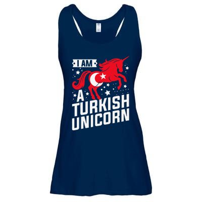 Iam A Turkish Unicorn Flag Design Tourist Souvenir Ladies Essential Flowy Tank