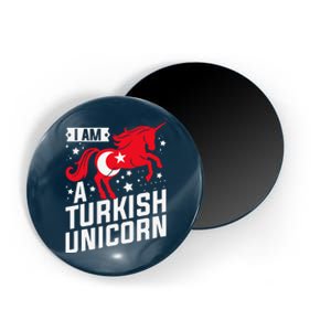 Iam A Turkish Unicorn Flag Design Tourist Souvenir Magnet