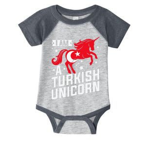 Iam A Turkish Unicorn Flag Design Tourist Souvenir Infant Baby Jersey Bodysuit