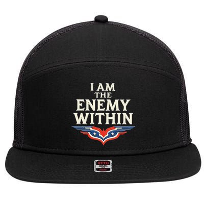 I Am The Enemy Within 7 Panel Mesh Trucker Snapback Hat