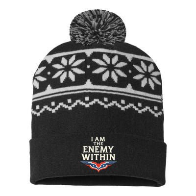 I Am The Enemy Within USA-Made Snowflake Beanie