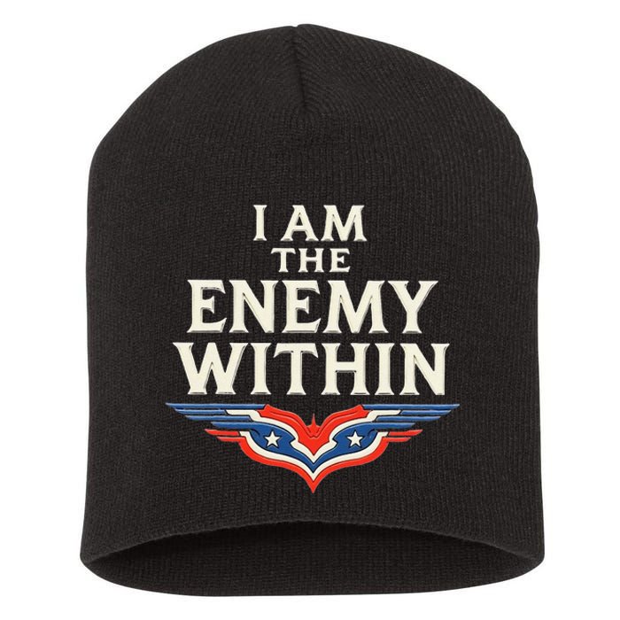 I Am The Enemy Within Short Acrylic Beanie