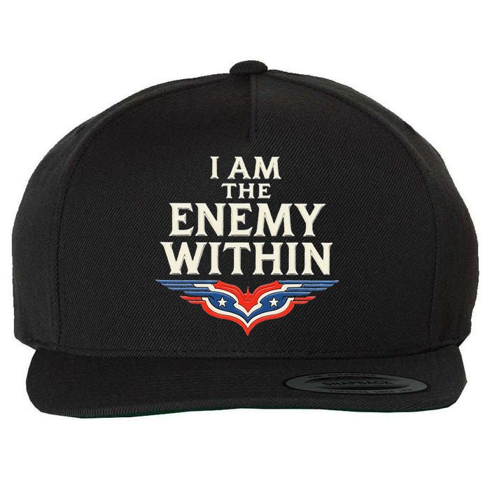 I Am The Enemy Within Wool Snapback Cap