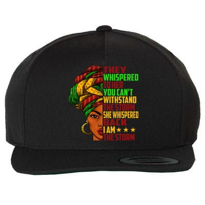 I am The Storm Wo Juneteenth Black History Month Wool Snapback Cap