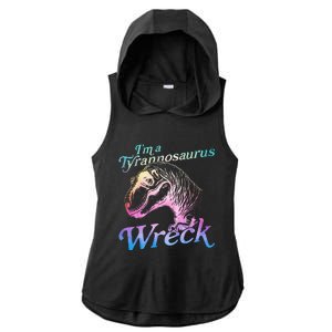 Im A Tyrannosaurus Wreck Ladies PosiCharge Tri-Blend Wicking Draft Hoodie Tank