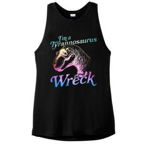 Im A Tyrannosaurus Wreck Ladies PosiCharge Tri-Blend Wicking Tank