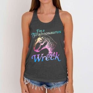 Im A Tyrannosaurus Wreck Women's Knotted Racerback Tank