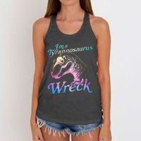 Im A Tyrannosaurus Wreck Women's Knotted Racerback Tank