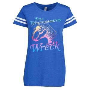 Im A Tyrannosaurus Wreck Enza Ladies Jersey Football T-Shirt