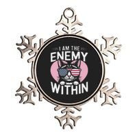 I Am The Enemy Within Kamala Harris 2024 Metallic Star Ornament