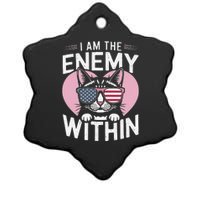 I Am The Enemy Within Kamala Harris 2024 Ceramic Star Ornament