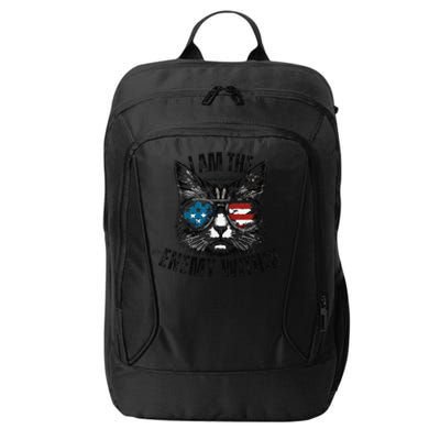 I Am The Enemy Within Cat Design Kamala Harris 2024 Merch City Backpack