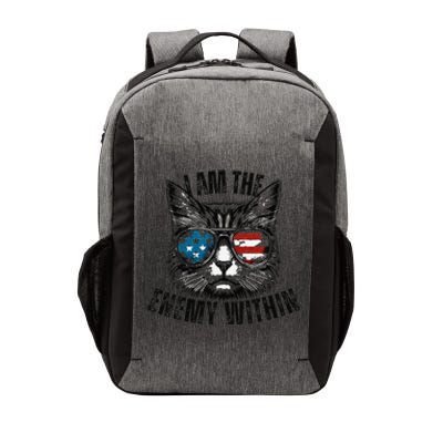 I Am The Enemy Within Cat Design Kamala Harris 2024 Merch Vector Backpack