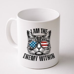 I Am The Enemy Within Cat Design Kamala Harris 2024 Merch Coffee Mug