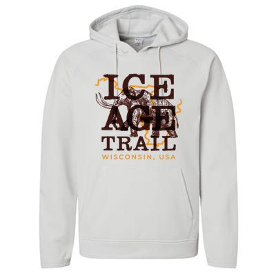 I.C.E A.G.E Trail Wisconsin Usa Performance Fleece Hoodie