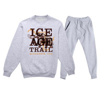 I.C.E A.G.E Trail Wisconsin Usa Premium Crewneck Sweatsuit Set