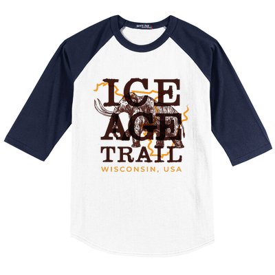 I.C.E A.G.E Trail Wisconsin Usa Baseball Sleeve Shirt