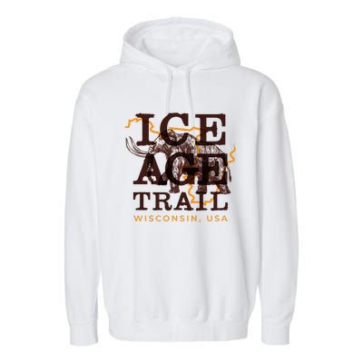 I.C.E A.G.E Trail Wisconsin Usa Garment-Dyed Fleece Hoodie